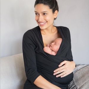 Seraphine Black Cotton Skin to Skin Top